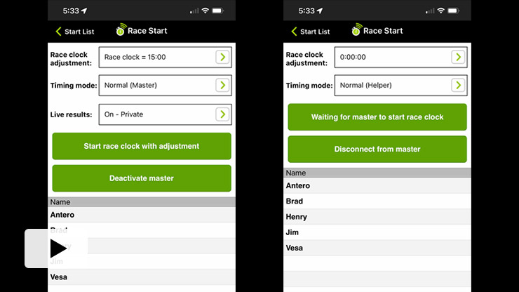 Timing mode = Master / Helper